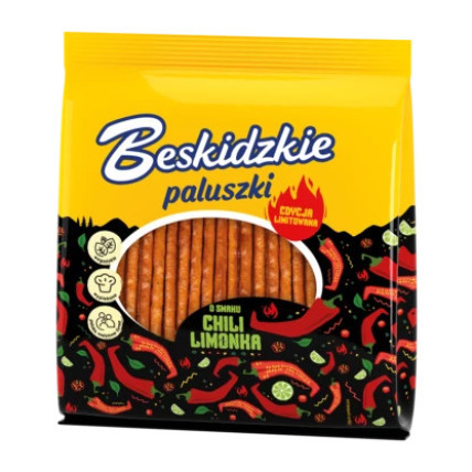 bilde av aksam beskidzkie paluszki chili lime 16*180g
