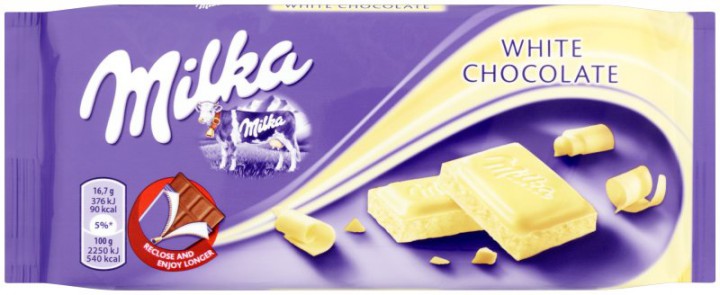 bilde av milka white chocolate 22*100g