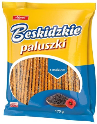 bilde av aksam beskidzkie paluszki z mak - valmuefrø 9*175g