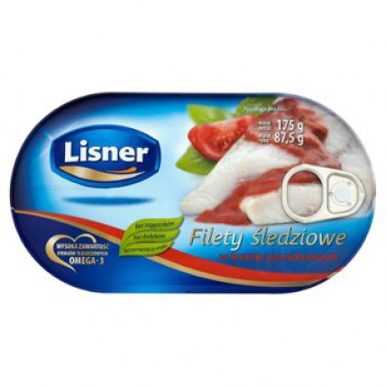 bilde av lisner filety sledziowe w sosie pomidor 15*170g