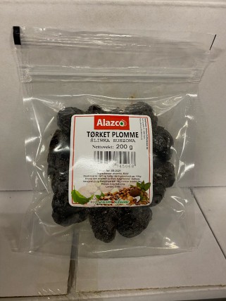 bilde av alazco plomme tørket - sliwka suszona 25*200g