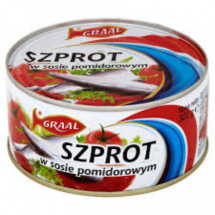 bilde av graal szprot brisling i tomatsaus 12*300g