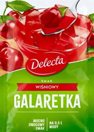 bilde av delecta galaretka smak wisniowy 20*70g