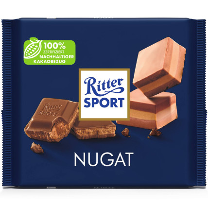 bilde av ritter sport milk chocolate praline nugat 13*100g