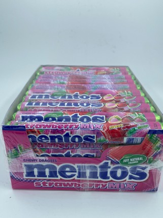 bilde av mentos chewy dragees strawerry mix 40*37.5g