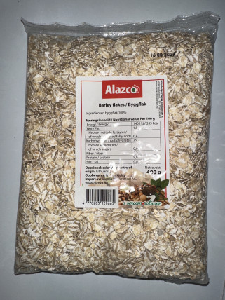 alazco barley flakes - byggflak 12*400g
