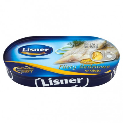 bilde av lisner filety sledziowe w oleju 15*170g