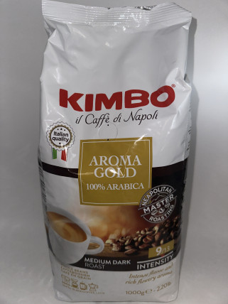 bilde av kimbo bønner aroma gold 100% arabica 6*1000g