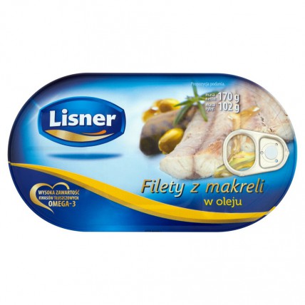 bilde av lisner filety z makreli w oleju 15*170g