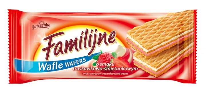 bilde av jutrzenka familys wafers strawberry cream 24*180g