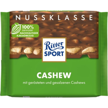 bilde av ritter sport milk chocolate salted cashew 12*100g