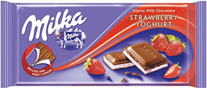 bilde av milka strawberry yoghurt 22*100g