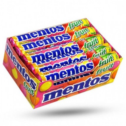 bilde av mentos chewy dragees fruit 40*38g