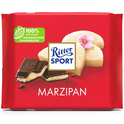 bilde av ritter sport dark chocolate marzipan 12*100g