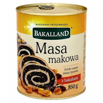 bilde av bakalland masa makowa - valmuefrømasse 6*850g