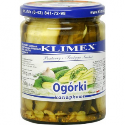 bilde av klimex ogorki kanapkowe 8*480g