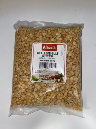 bilde av alazco skallede gule erter 20*500g