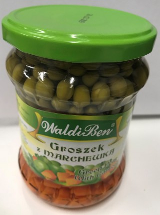 bilde av waldiben groszek z marchewka 8*480g