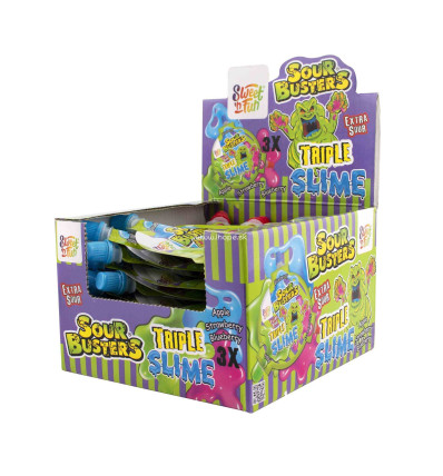 bilde av s&f sour busters triple slime 18*45g