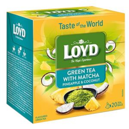 bilde av loyd green tea with matcha pineapple coconut 10*30g (20*1,5g)