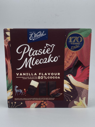 bilde av e wedel ptasie mleczko vanilla extra dark 80% 18*340g